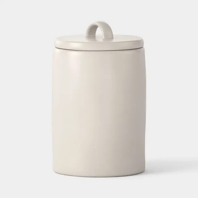24oz Canister Aralia White Ceramic Small Cream - Threshold™
