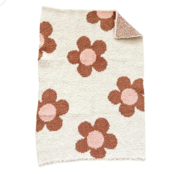 Plush Mini Blanket - Caramel Daisy