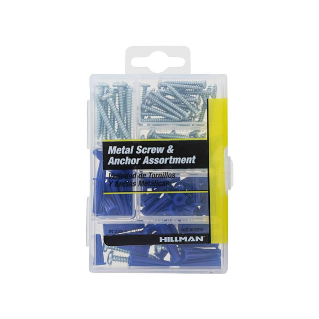 Hillman 72pc Plastic Anchors with Screws Kit