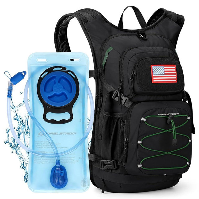 Maelstrom Running Hydration Vest,Hiking Backpack with 2L/3L Water Bladder,Lightweight Daypack for Cycling Camping Rave for Men Women