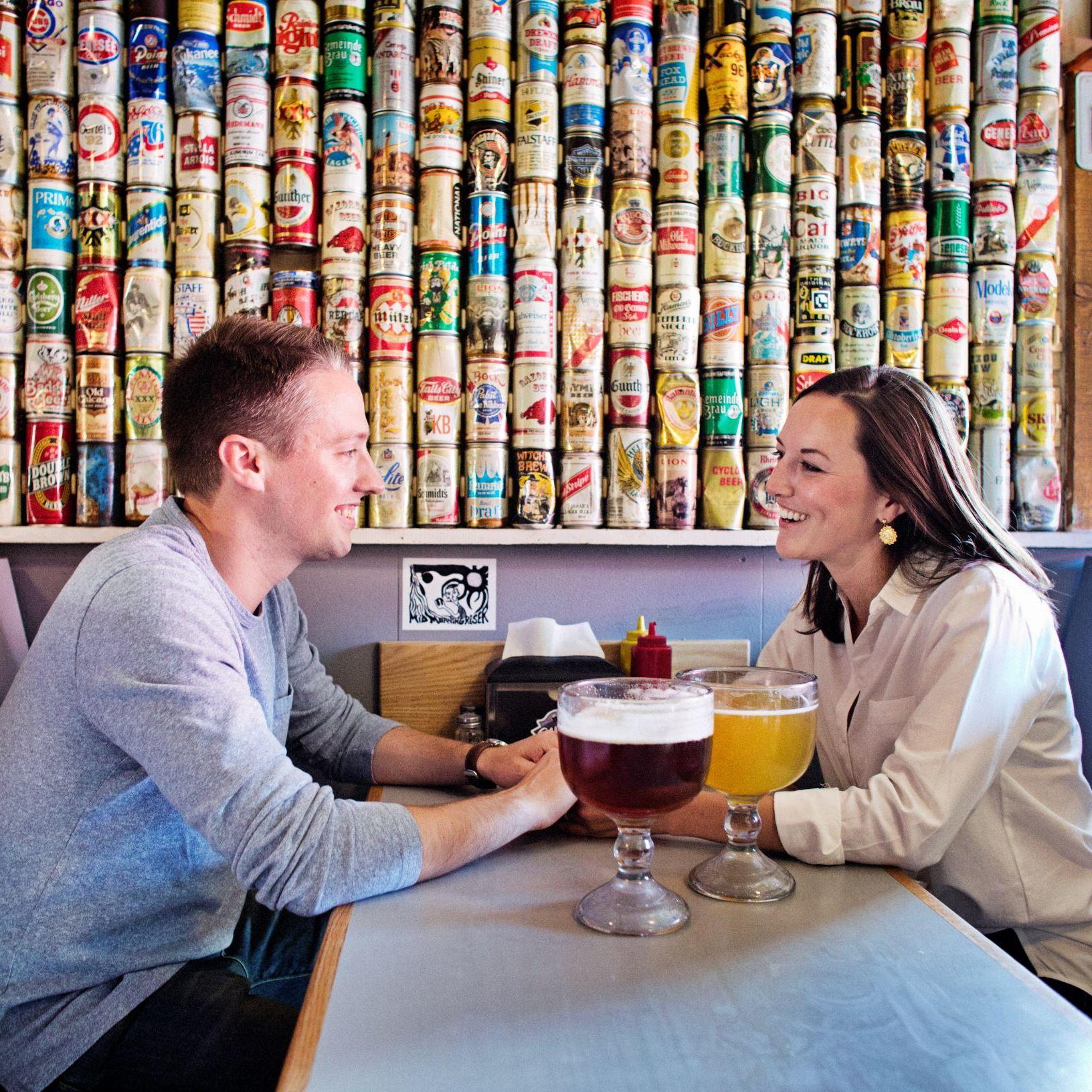 Had to start the engagement shoot with schooners at Grumpy's.