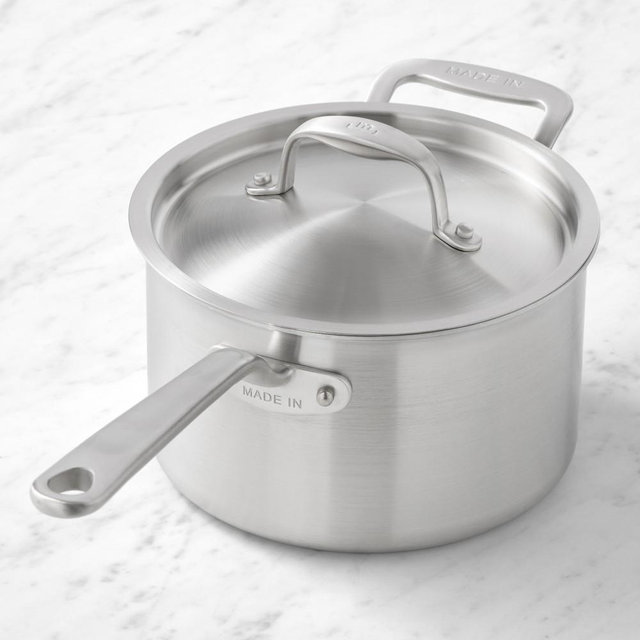 Made In Stainless-Steel Saucepan, 4-Qt.