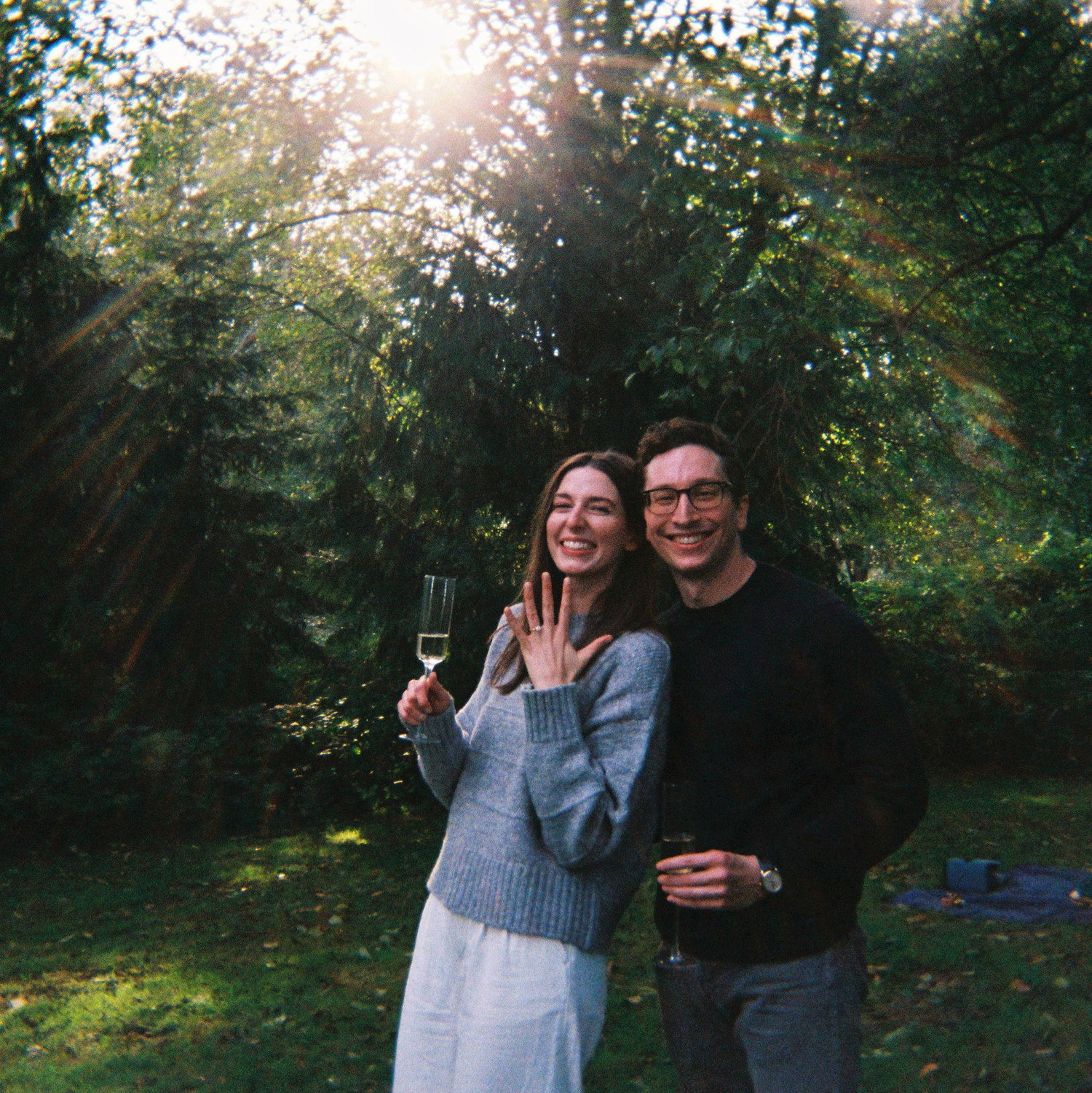 Moments after the proposal on Vashon Island!