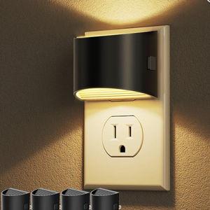 DORESshop LED Night Light[4 Pack], Night Lights Plug into Wall, 3 Level Brightness Adjustable Plug in Night Light, Dusk to Dawn Sensor, Nightlights for Adults, Bedroom, Bathroom, Hallway, 3000K