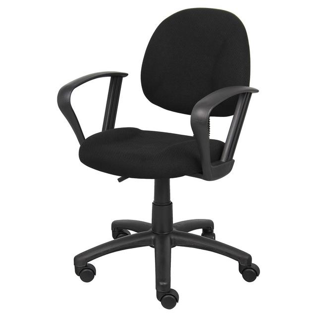 Deluxe Posture Chair with Loop Arms Black - Boss Office Products