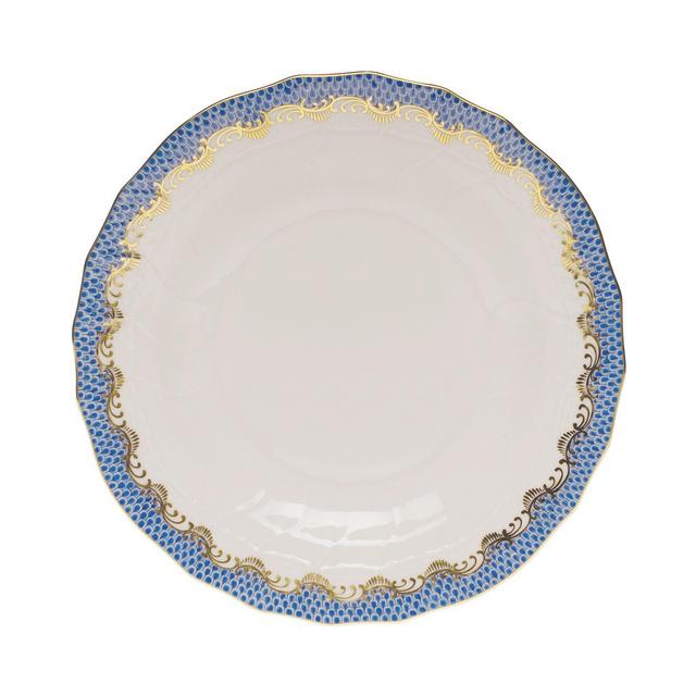 Herend Fish Scale Blue Dessert Plate