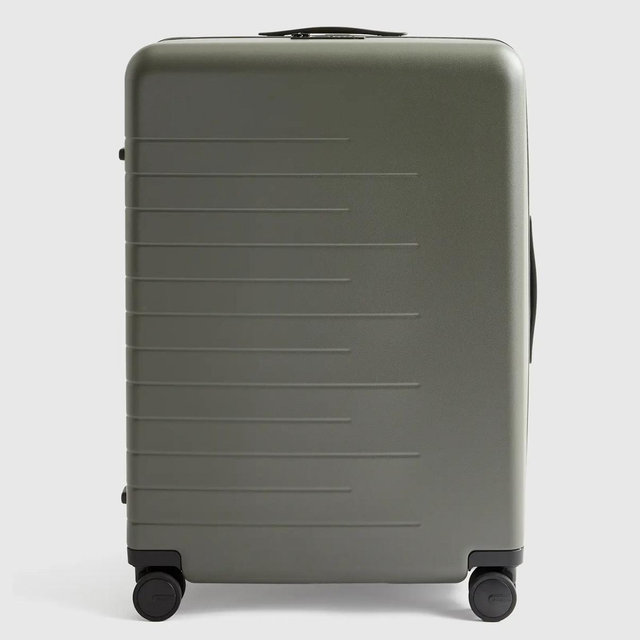 Expandable Large Check-In Suitcase - Olive