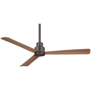 Simple 52 in. Indoor/Outdoor Oil Rubbed Bronze Ceiling Fan with Remote Control