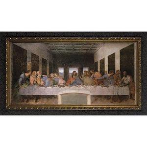 Last Supper by Da Vinci - Ornate Dark Framed Wall Art *16x32*