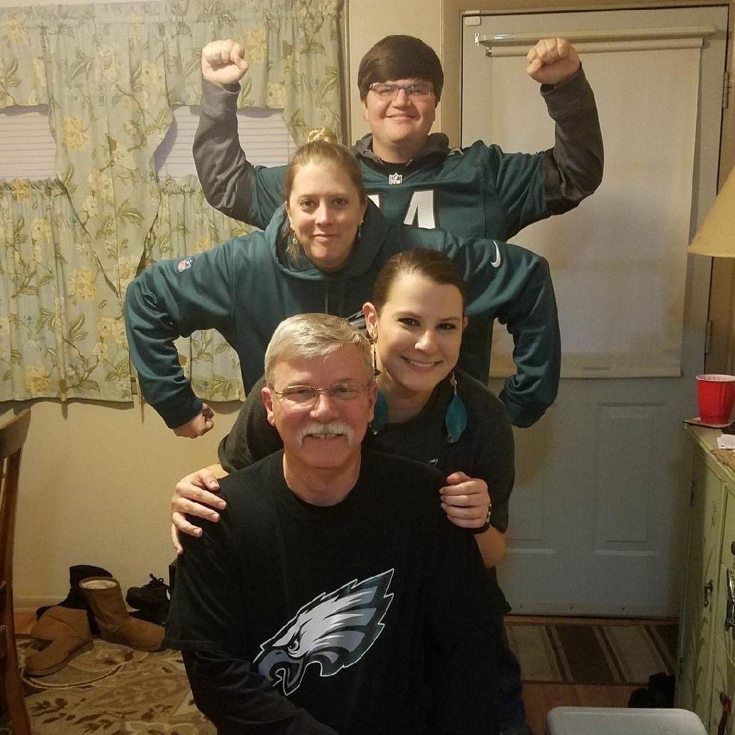 Justin, Brandy, Rachel and Tom say "Go Birds"!