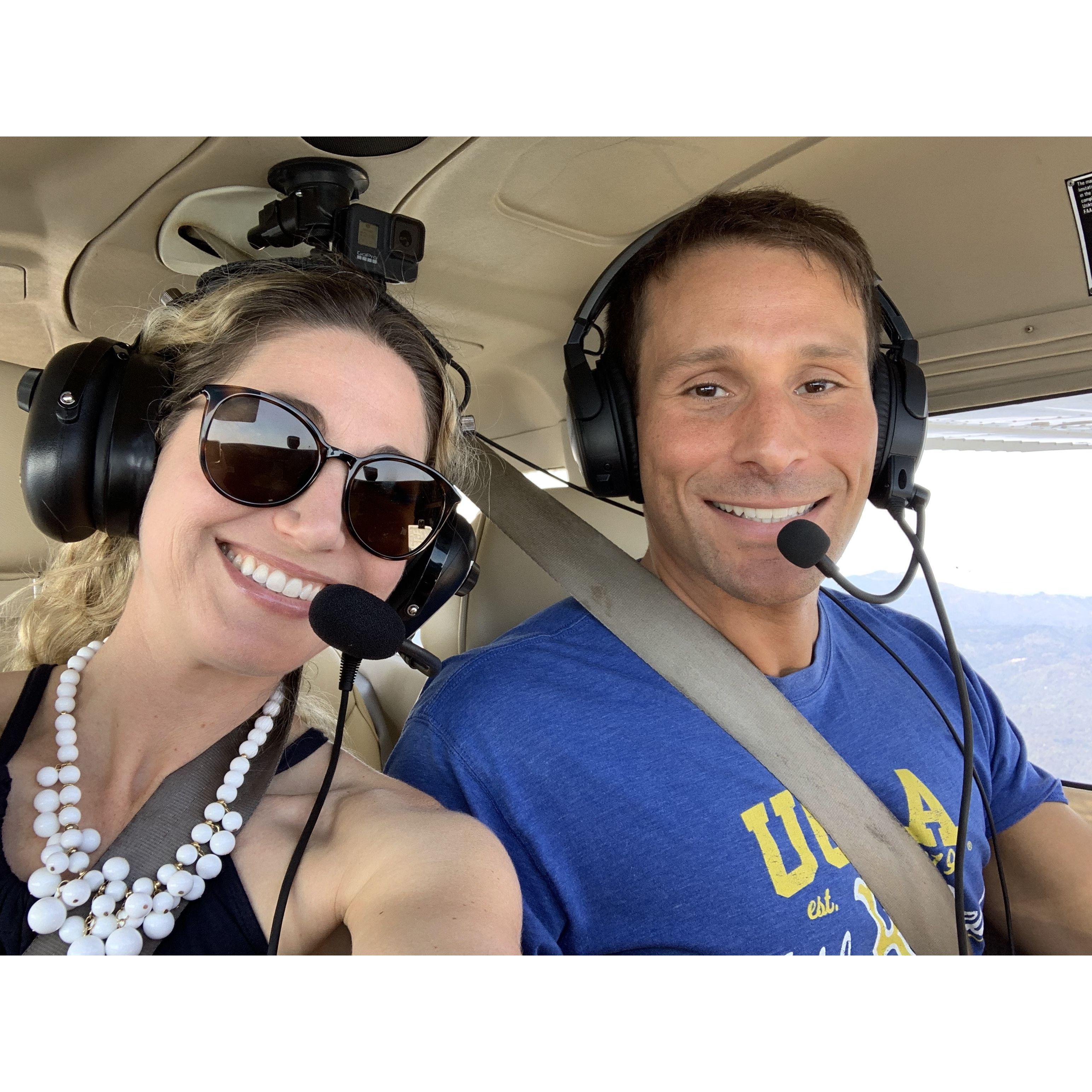 Greg takes Carla flying for the second time - on a day trip to Monterey - and the ride was stunning by the coastline and smooth as silk