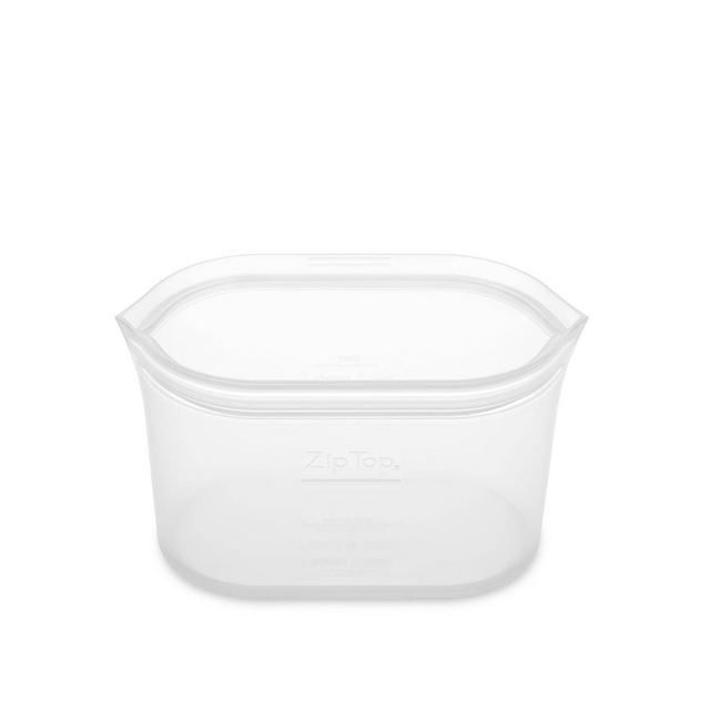 Zip Top 16oz Reusable 100% Platinum Silicone Container - Clear