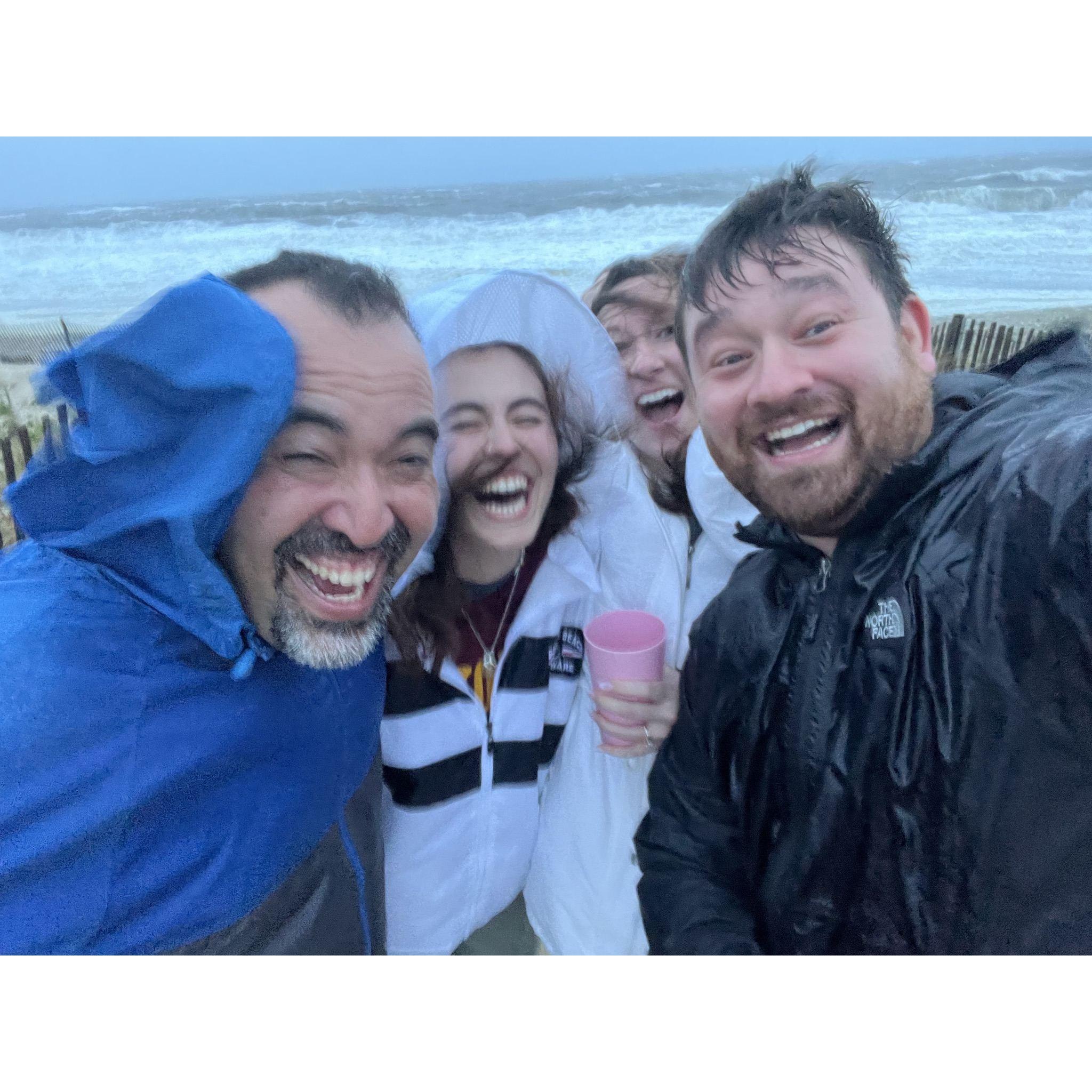 Storm at Bethany Beach with Eric and Grace