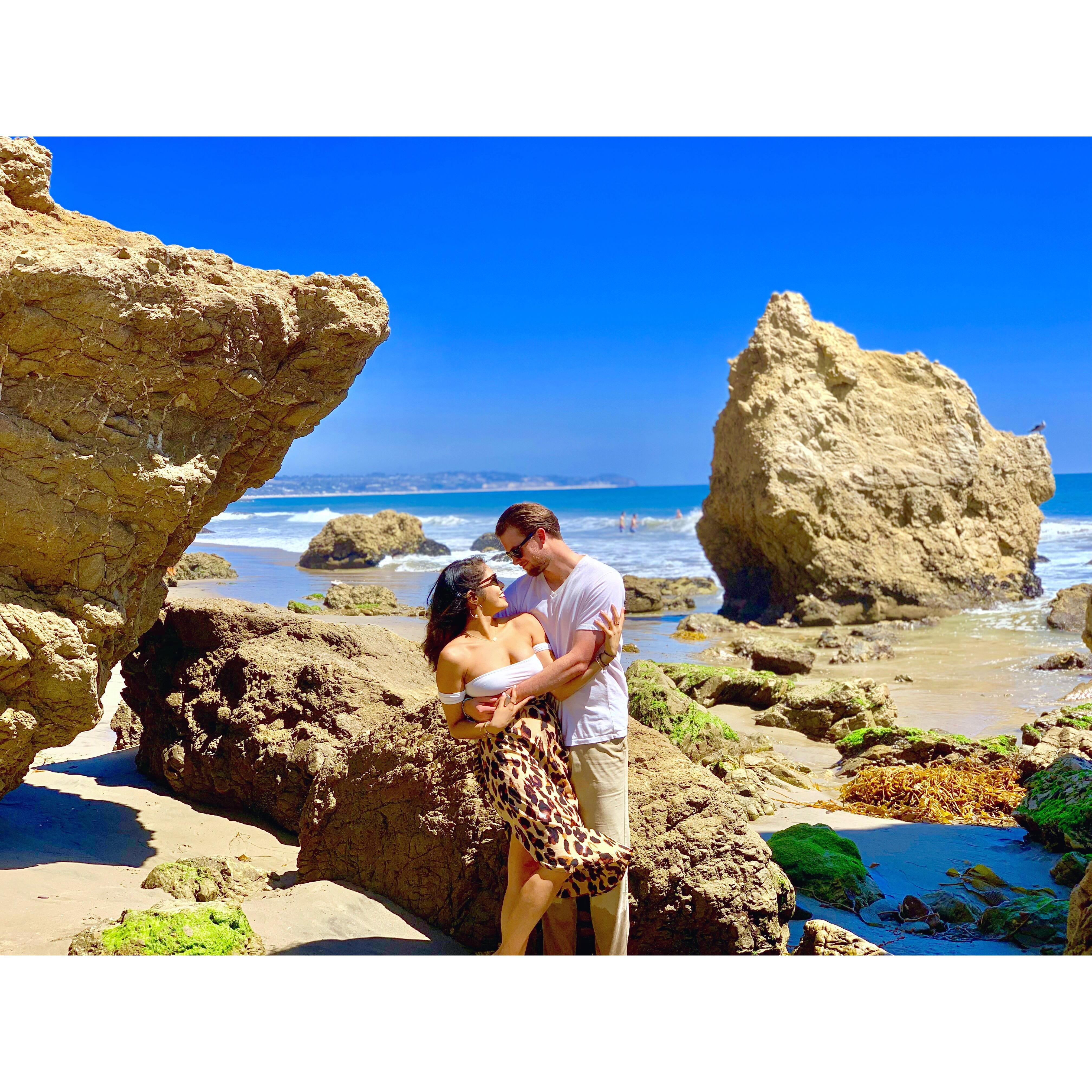August 2019: Shaoleen and Colin in Malibu, LA, California.
