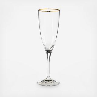 Sensa Gold-Rimmed Champagne Flute, Set of 6