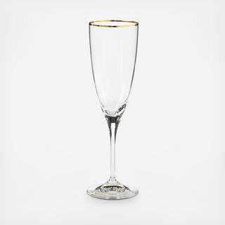 Sensa Gold-Rimmed Champagne Flute, Set of 6