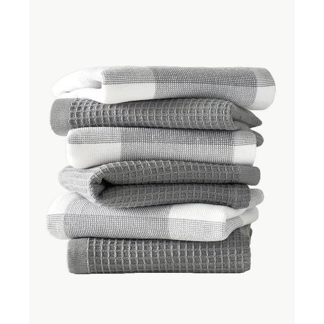 Jackson Plaid Waffle Weave Dishcloth, Set of 6