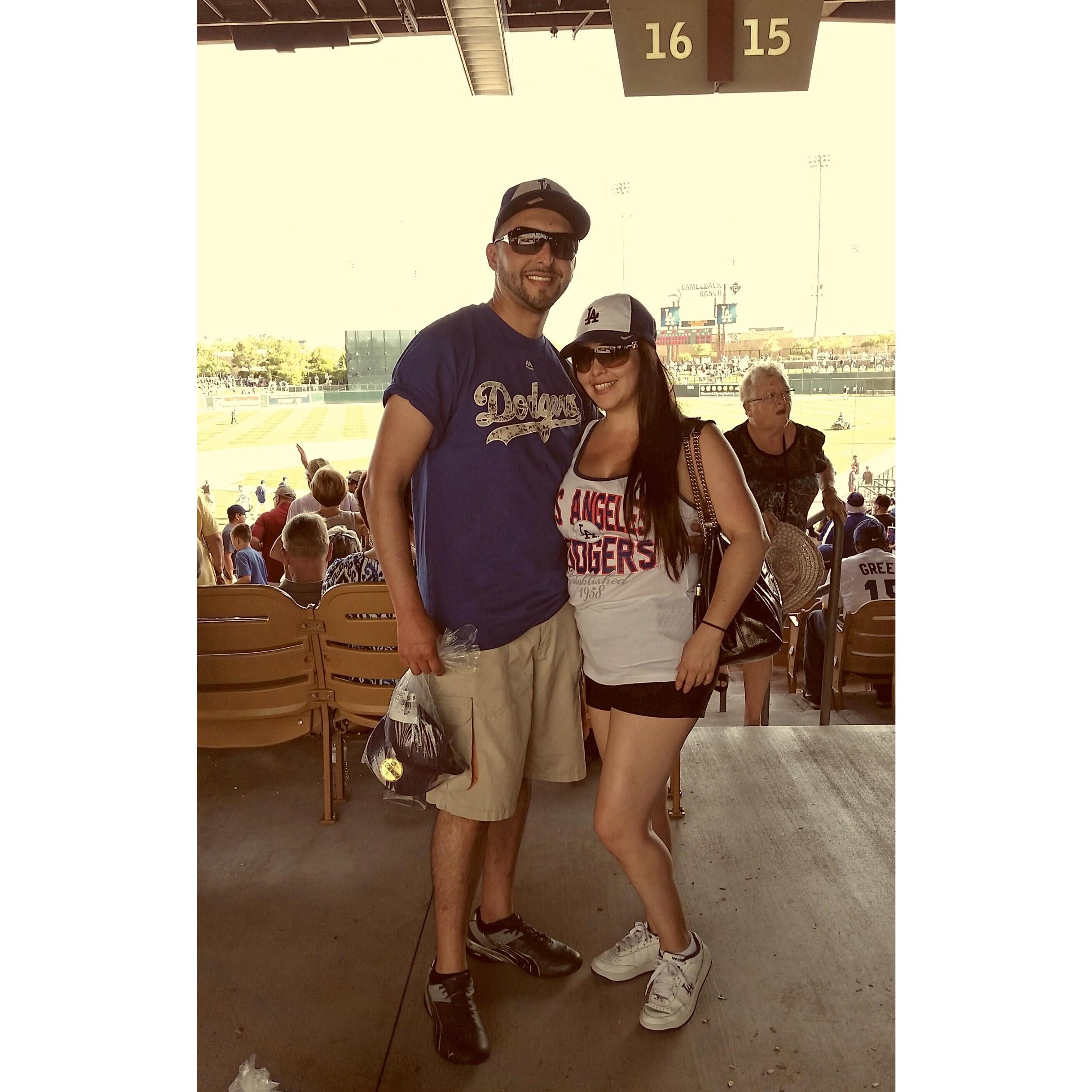 The day I asked her to be my girlfriend at the Dodgers Training Camp in Glendale, Arizona on March 15, 2014.