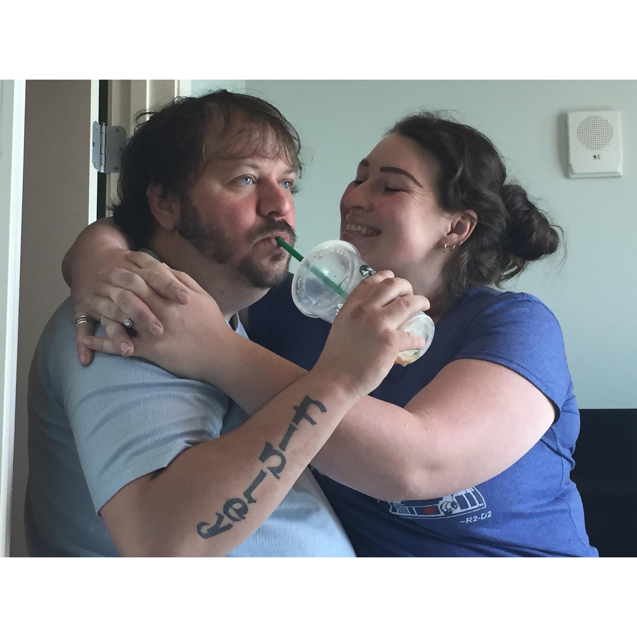 We are goofy and love laughing!