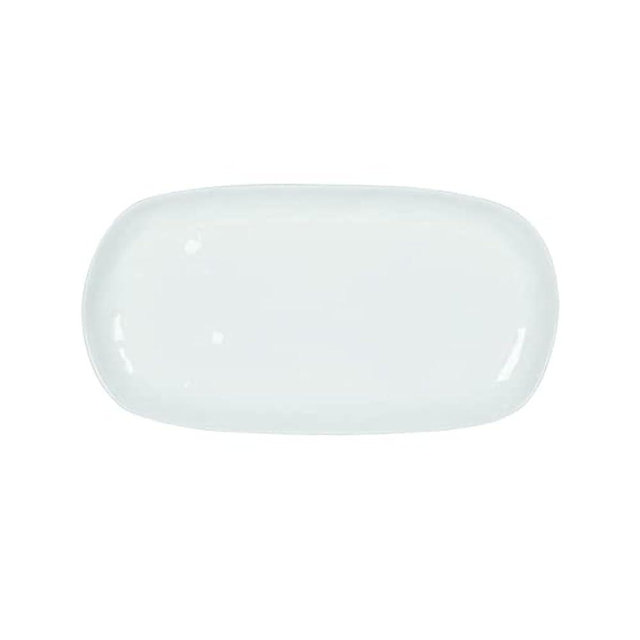 Everyday White by Fitz and Floyd Organic Serve Platter, 15-inch