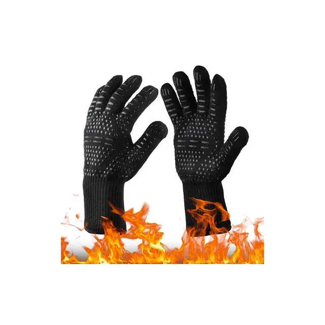 MOVSSOU BBQ Gloves Heat Resistant Cooking for Barbecue Grilling Oven Baking Camping