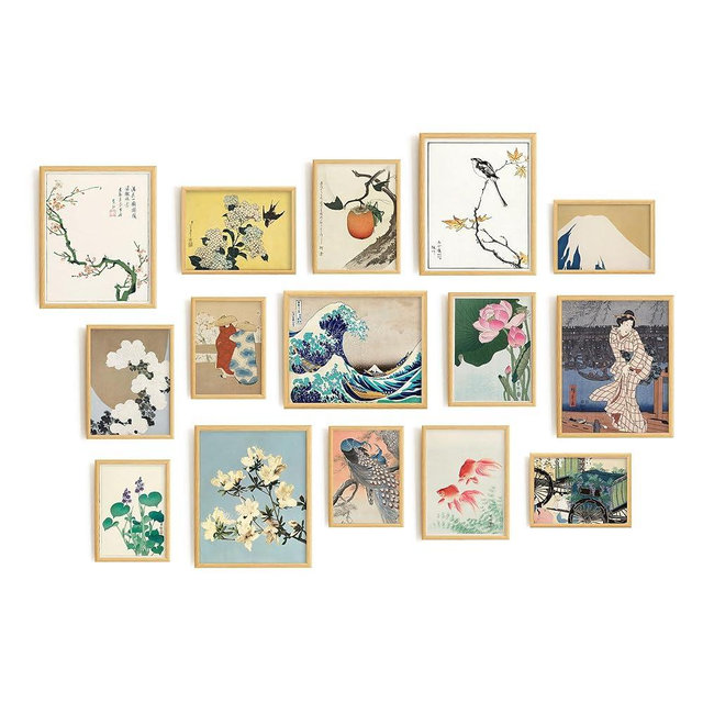 Lucky Numen Set 15 Japanese Wall Decor, Eclectic Wall Art, Maximalist Wall Decor, Japanese Wall Art, Eclectic Home Decor, Colorful Wall Art, Gallery Wall Art, Painting Wall Art [8x10 UNFRAMED]