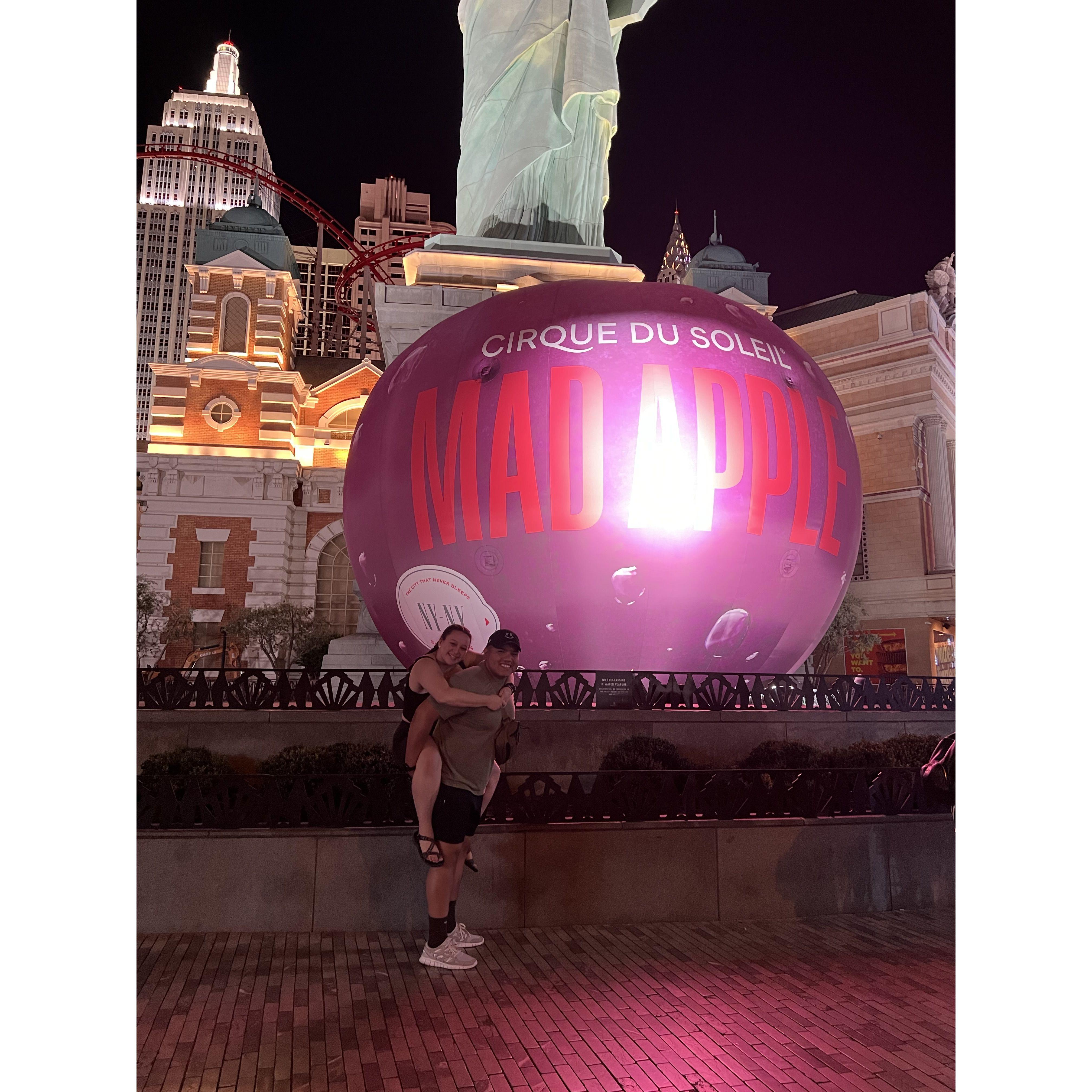 The first time I flew and went on a big vaca together