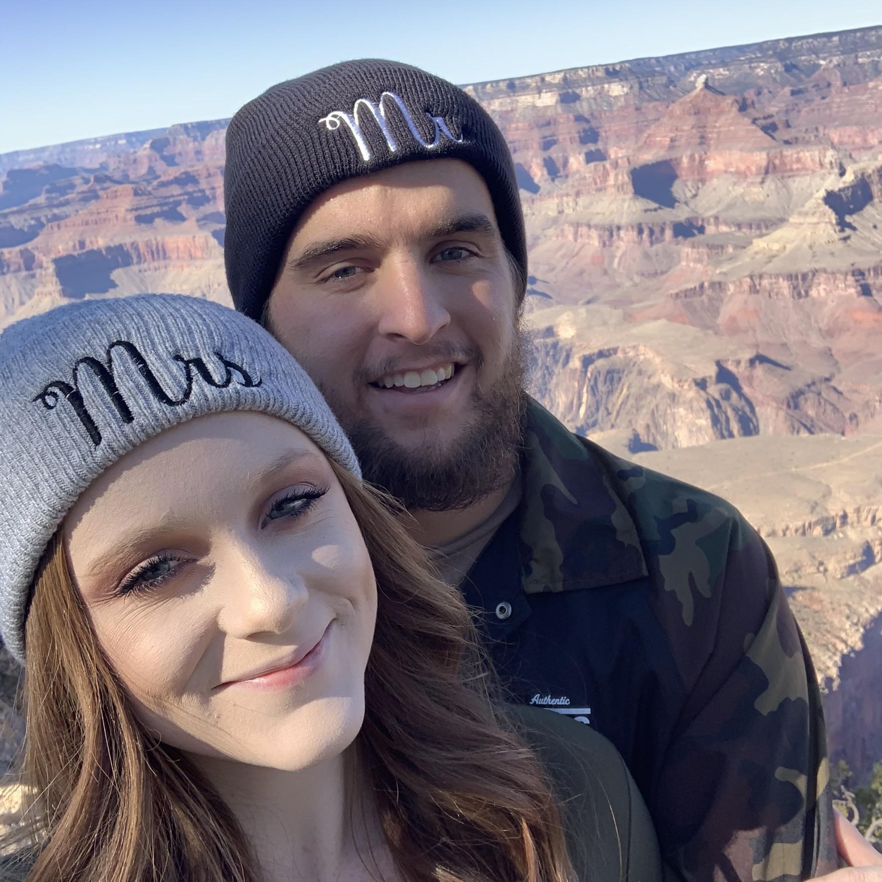 Visiting the Grand Canyon for the first time for Carls birthday!