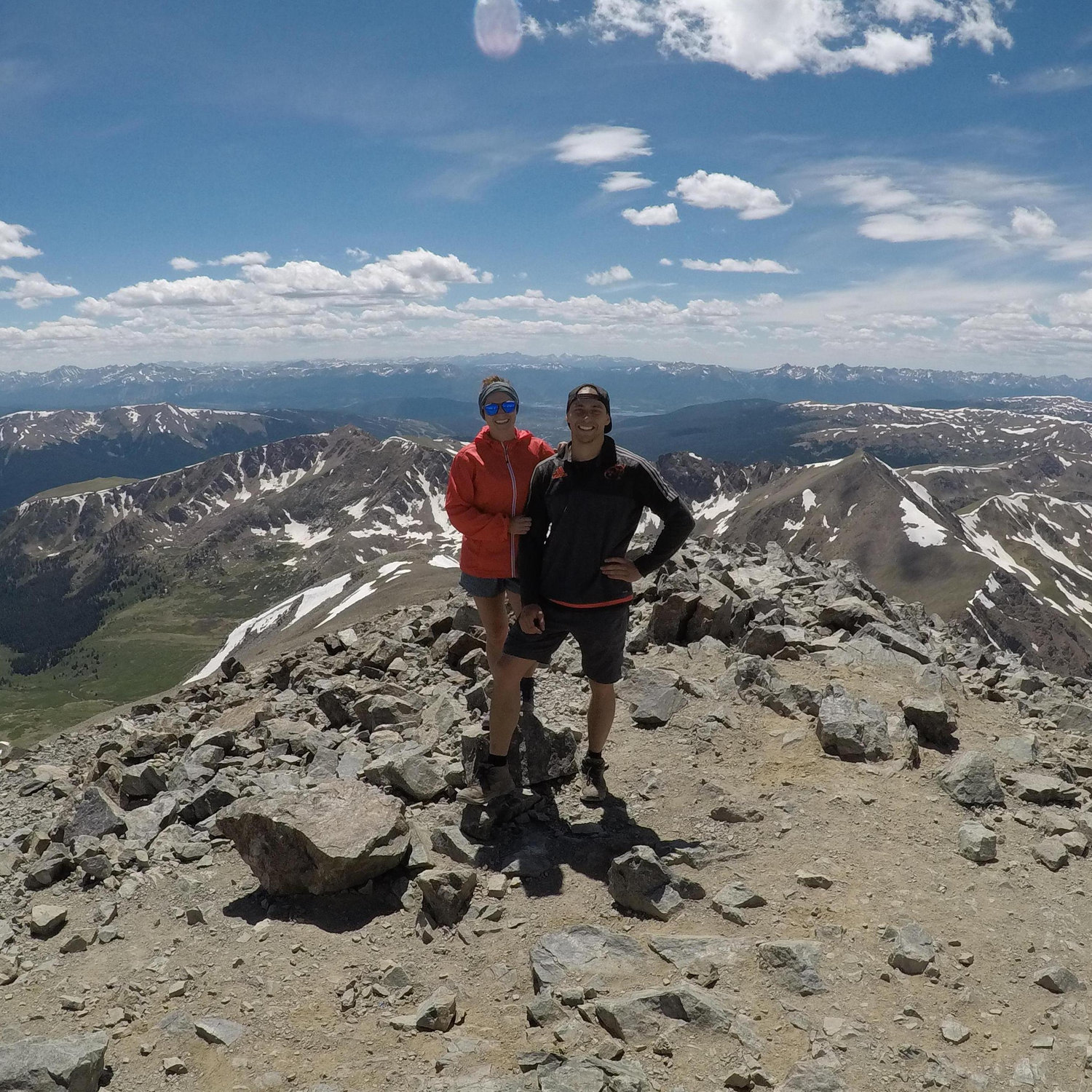 Conquering an early summer "14er" in Colorado---we have summited 9, on our way to complete all 58 someday! (2018)
