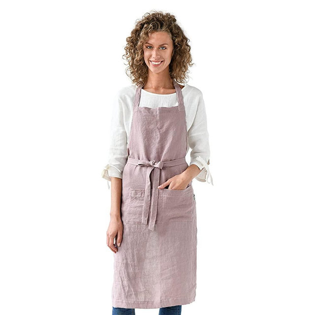 MagicLinen 100% Linen Apron - Cooking, Gardening, Grilling, Painting Apron with Pockets - Perfect for Women and Men