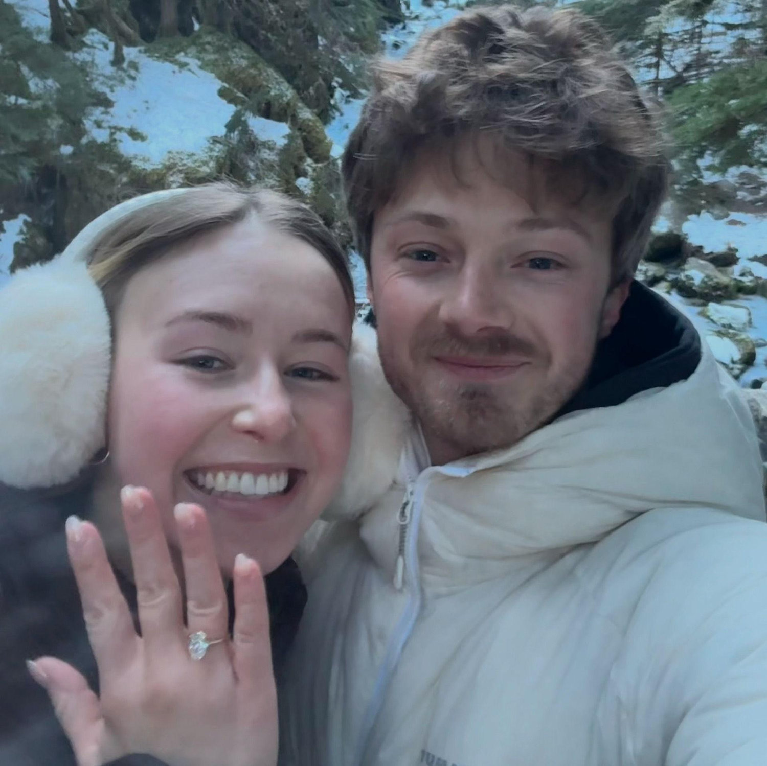 Our first selfie as "Fiancés"