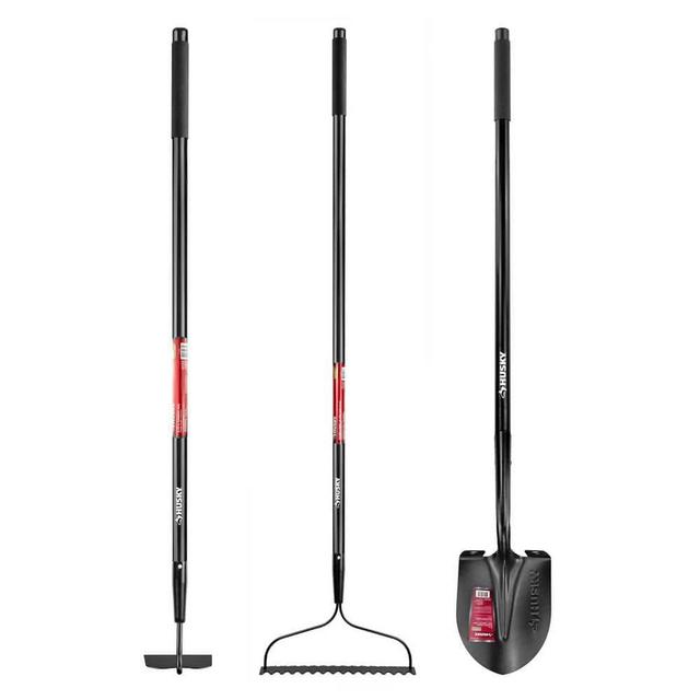 3-Piece Fiberglass Essential Lawn and Garden Tool Set with Grip