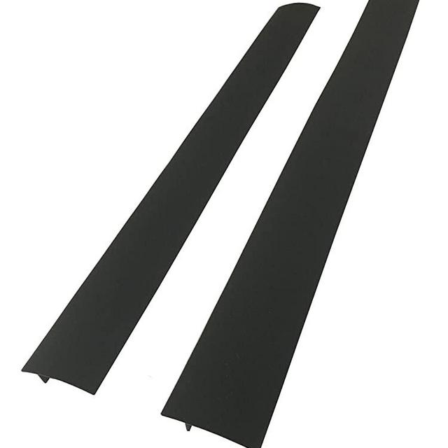 Capparis Kitchen Silicone Stove Counter Gap Cover, Easy Clean Heat Resistant Wide & Long Gap Filler, Seals Spills Between Counter, Stovetop, Oven, Washer & Dryer, Set of 2 (21 Inches, Black)