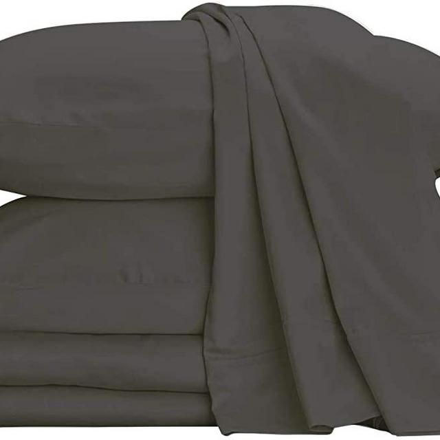 Egyptian Cotton Sheets Set (4 Piece) 800 Thread Count - Bedspread Deep Pocket Premium Bedding Set, Luxury Bed Sheets for Hotel Collection Soft Sateen Weave (Queen, Elephant Grey)