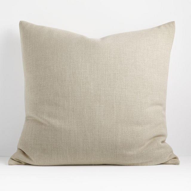 Plain Weave Sand 30x30 Pillow with Feather-Down Insert