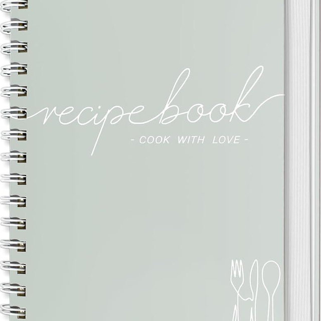 Recipe Book to Write in Your Own Recipes - Spiral Blank Cookbook 150 Pages Holds 144 Recipes - Elegant Waterproof Cover Big Recipe Journal - Easy to Use Layout (A5 (6.0x8.5 Inch))