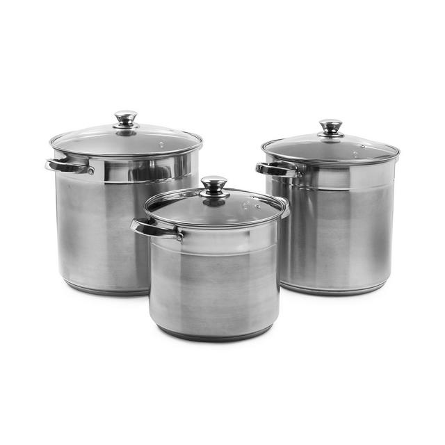 Sedona 3-Pc. Stainless Steel Stock Pots with Lids