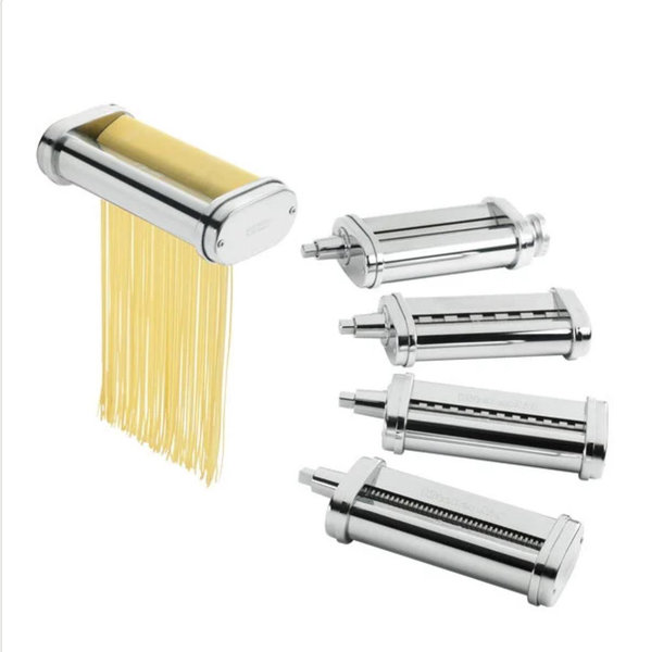 KitchenAid 3pc Pasta Roller & Cutter Set - KSMPRA: Metal Stand Mixer Accessories, Includes Fettuccine Cutter, Silver
