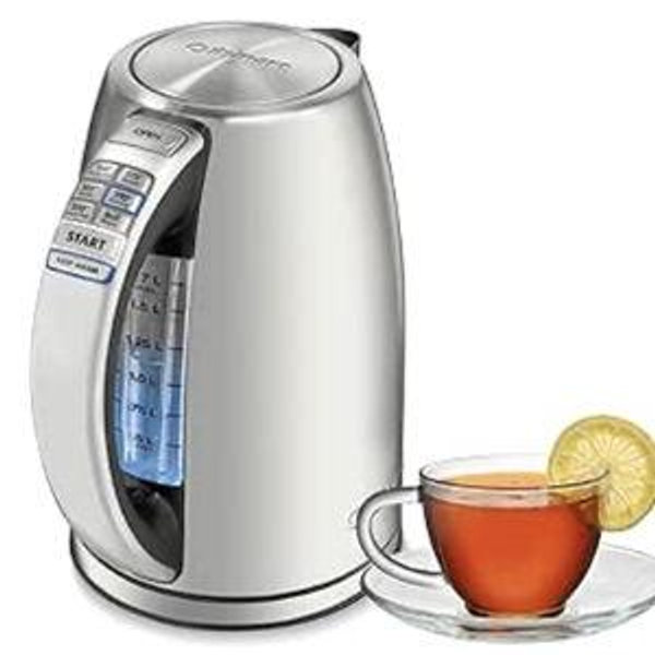 Cuisinart PerfecTemp 1.7-Liter Electric Kettle, Cordless Electric Tea Kettle, 1500W for Fast Heat-Up, 6 Preset Temperatures, 30-Minute Keep Warm, Stay Cool Nonslip Handle, CPK-17P1