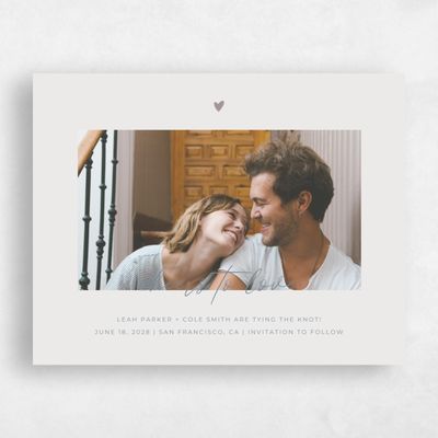 Beige Wedding Save the Date - Marley Portrait