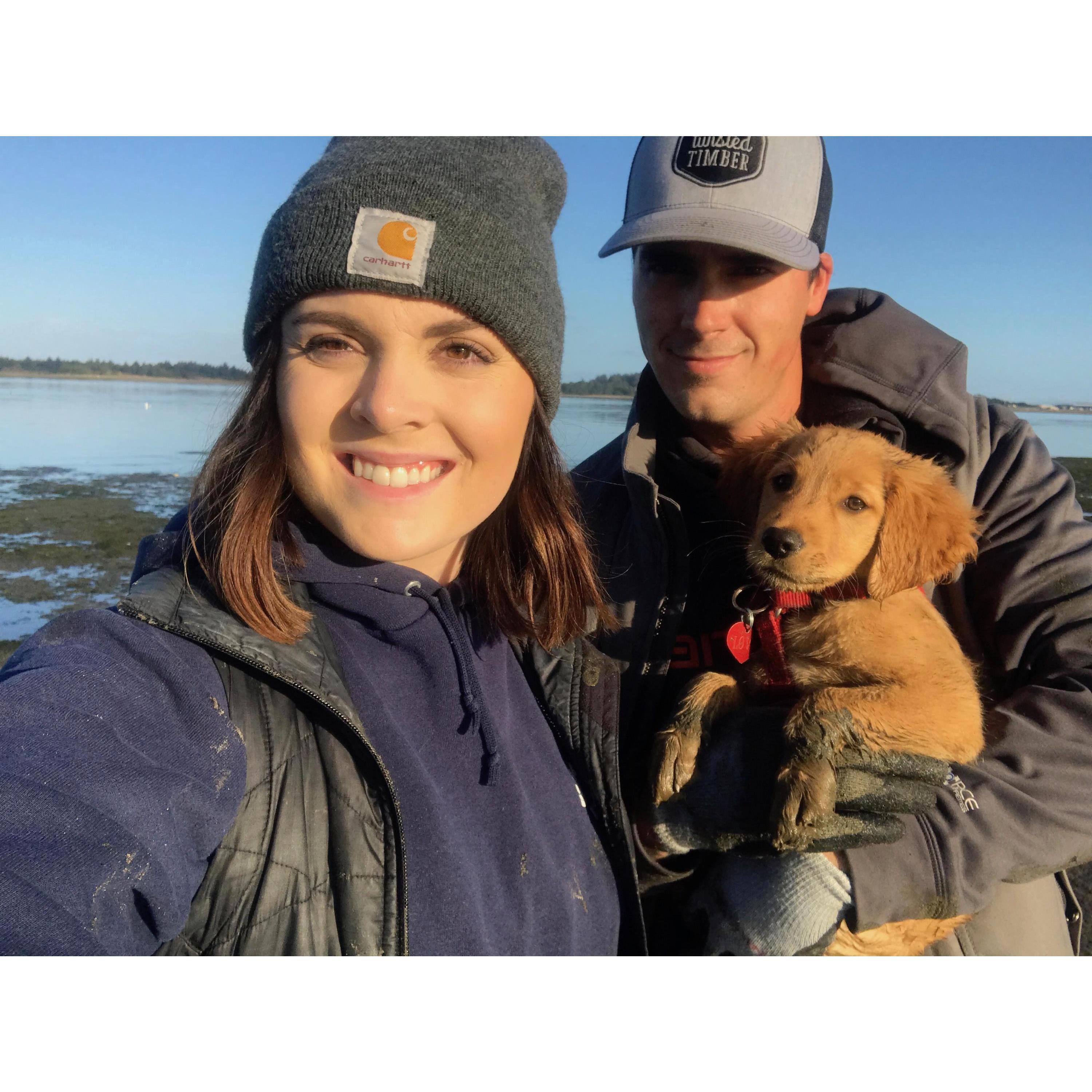 Our first vacation! This was also the first time Remington was able to see Penny after I brought her home!