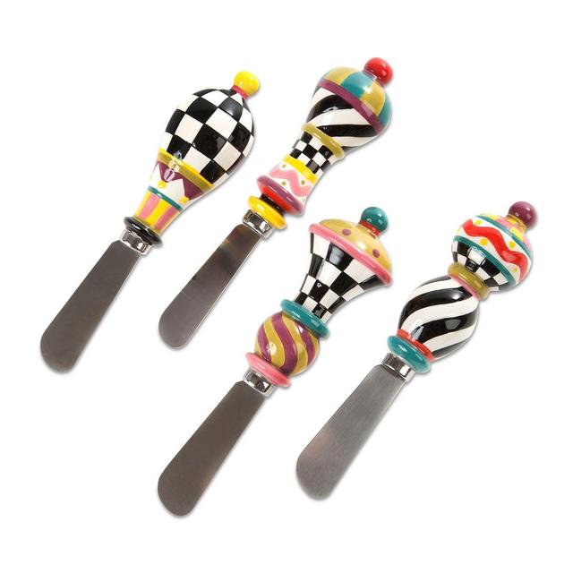 Mackenzie-Childs Jubilee Canape Knives, Set of 4