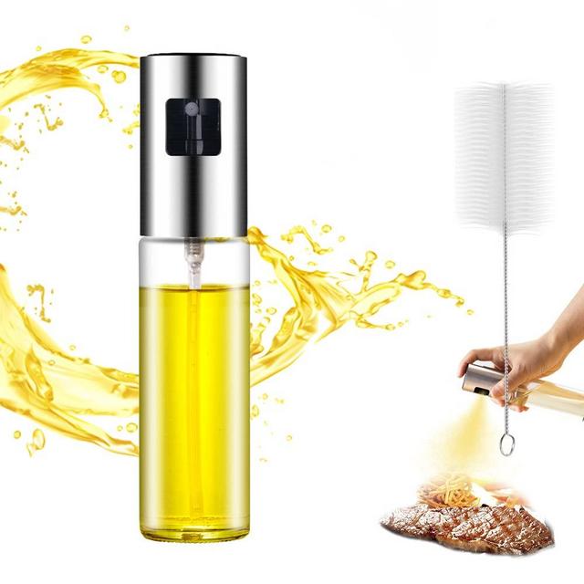 Olive Oil Spryer, Ecowin Olive Oil Bottle Dispenser for Cooking,100ml Food Grade Oil Dispenser Bottle for Air Fryer, Salad, Baking, Frying, Grilling