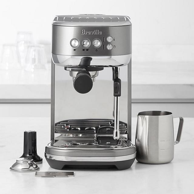 Breville Bambino Plus Espresso Machine, Smoked Hickory