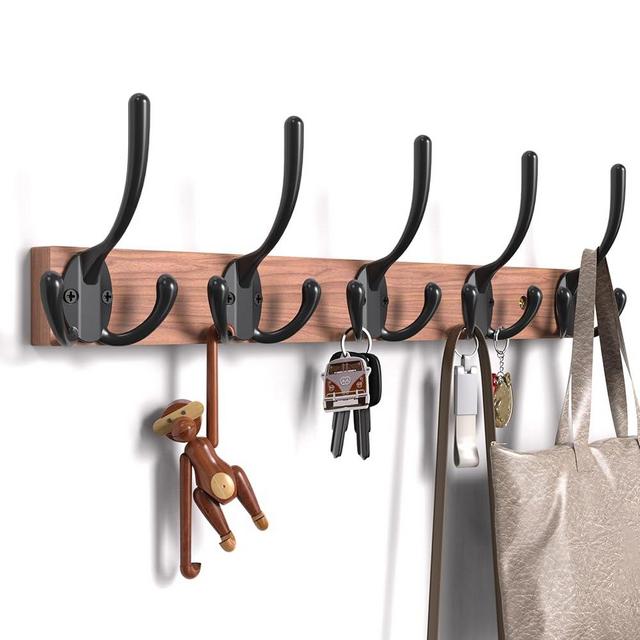 Honmein 6 Pcs Adhesive Wall Hooks for Hanging - Waterproof