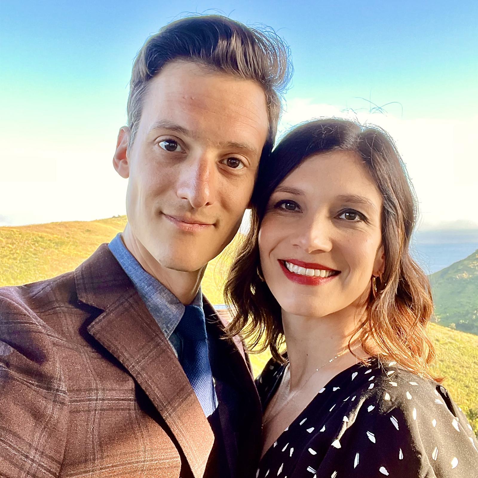 Our first anniversary in Malibu.