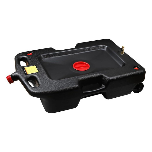 15 Gallon Oil Drain Pan - 58 Quart Large Opening with Seal Cap for Easy Access and Leak-Free, Screw Oil Drain Container Vent for Smooth Oil Pour Out - Ideal Oil Change Pan for Cars and Trucks, Black