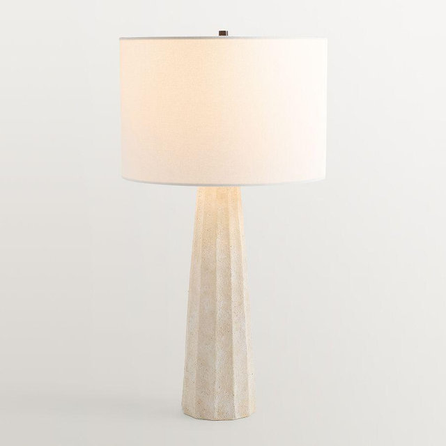 Anders Ceramic 27" Table Lamp, Rustic White