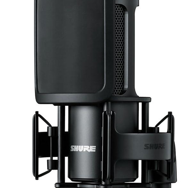Shure SM4 Studio Recording Microphone Kit, XLR Home Studio Condenser Mic with Mix-Ready Audio - All-Metal Construction, Includes Detachable Magnetic Pop Filter & Shock Mount (SM4-K-KIT)