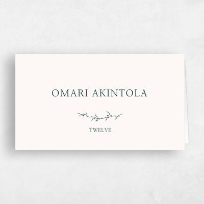 Beige Wedding Place Card - Earlewood